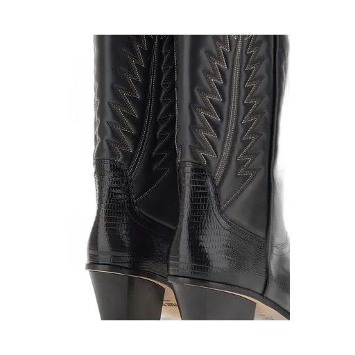 Rosario 60Mm Lizard-Effect Boots