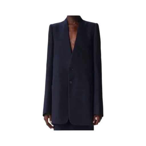Wool V-Neck Suit Coat