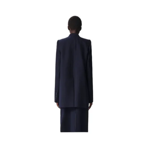 Wool V-Neck Suit Coat