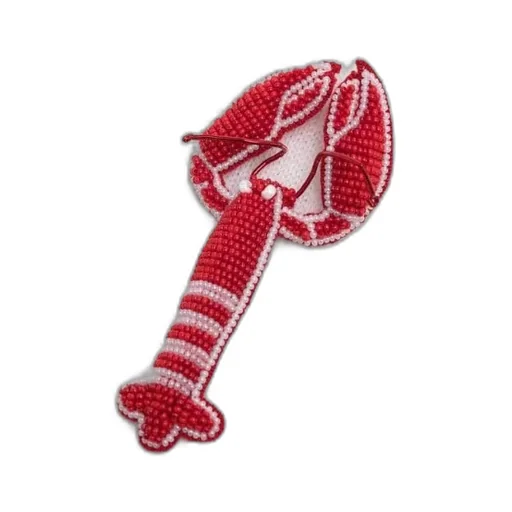 Lobster Intarsia-Knit Scarf