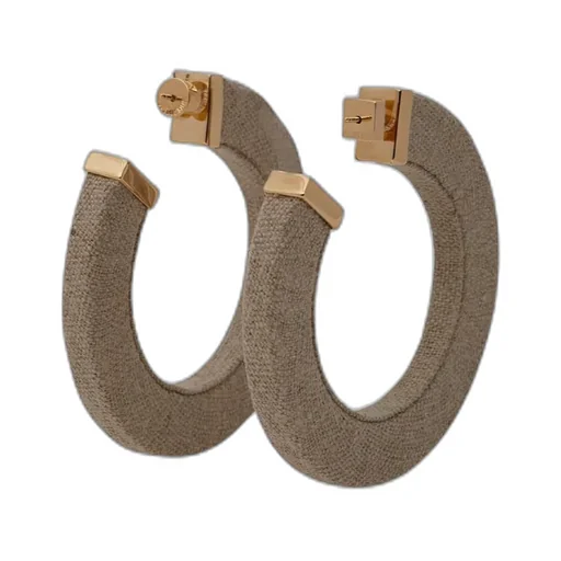 Large Fabric Hoop Earrings