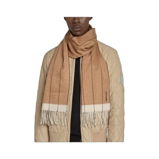 Ferragamo Striped Fringed-Edge Scarf