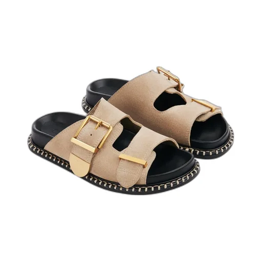 Chloé Buckle-Detailed Slip-On Sandals
