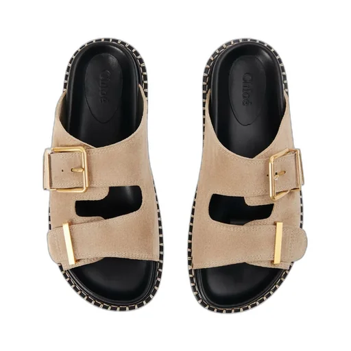 Chloé Buckle-Detailed Slip-On Sandals