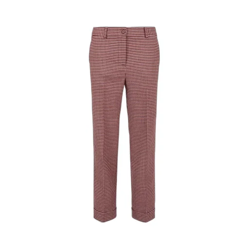 Check Straight Casual Pants