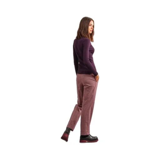 Check Straight Casual Pants