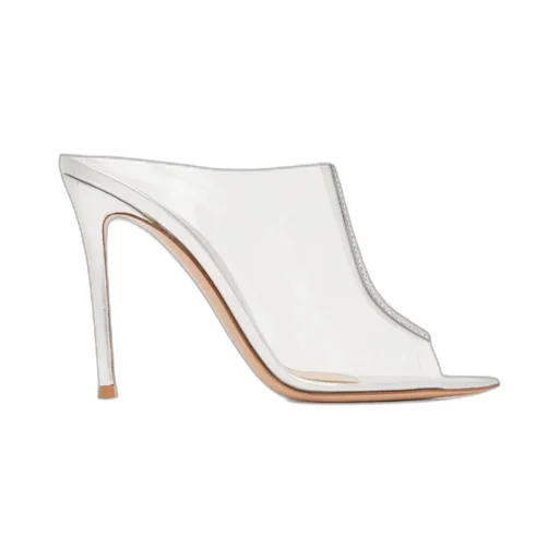 Crystal Decorative Detail High-Heeled Sandals