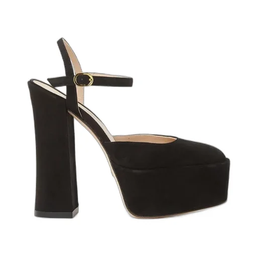 Black Logo High Heels