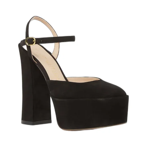 Black Logo High Heels