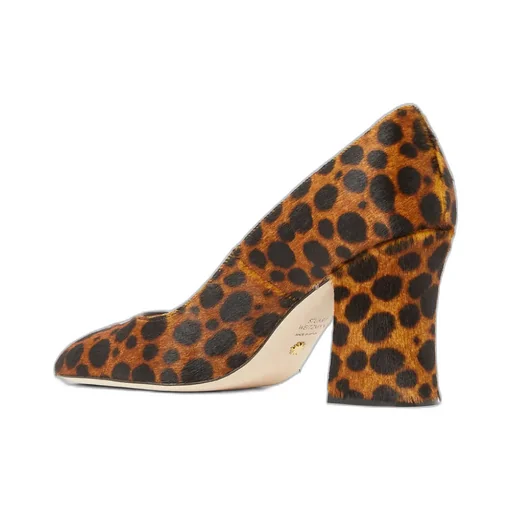 Curveblock Leopard-Print Pumps