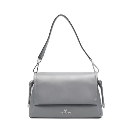 Logo-Plaque Leather Shoulder Bag