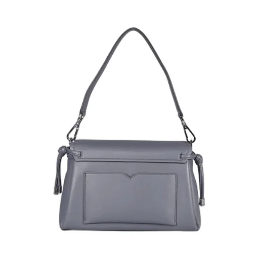 Logo-Plaque Leather Shoulder Bag