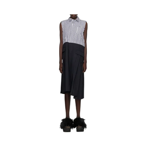 Striped Asymmetrical Dress