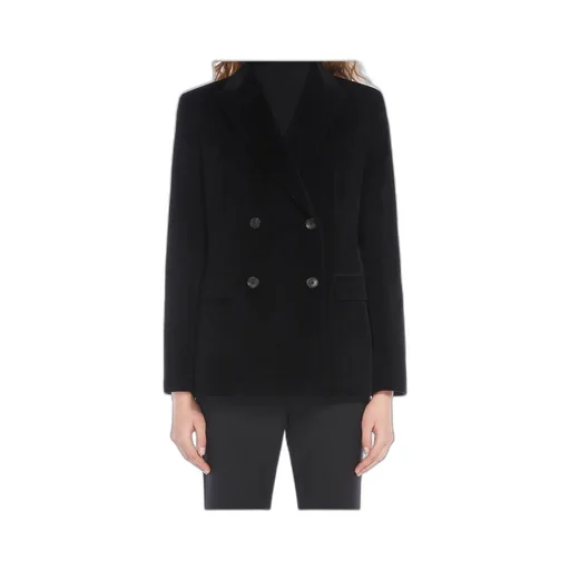 Double-Breasted Velvet Blazer
