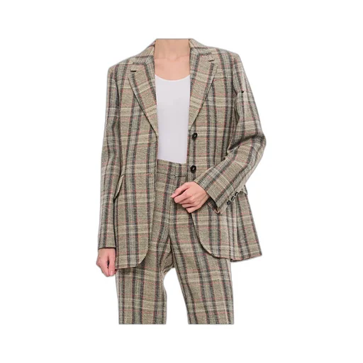 Checked Suit Coat