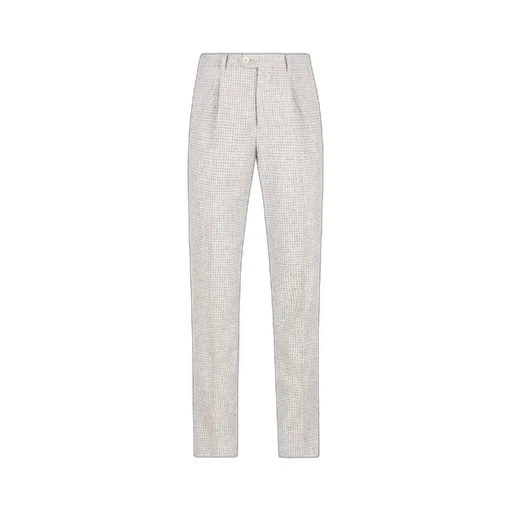 Brunello Cucinelli Houndstooth Pleated Leisure Fit Trousers