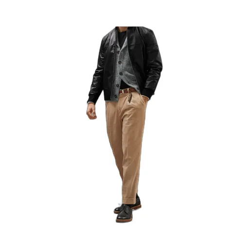 Leather Bomber Jacket