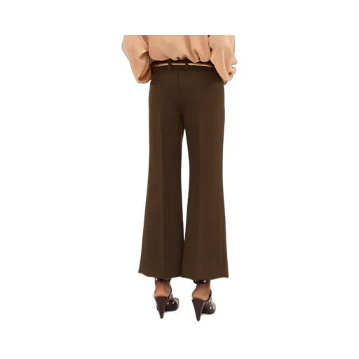 Wool Bell-Bottom Pants