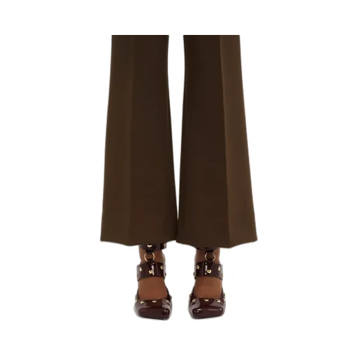 Wool Bell-Bottom Pants