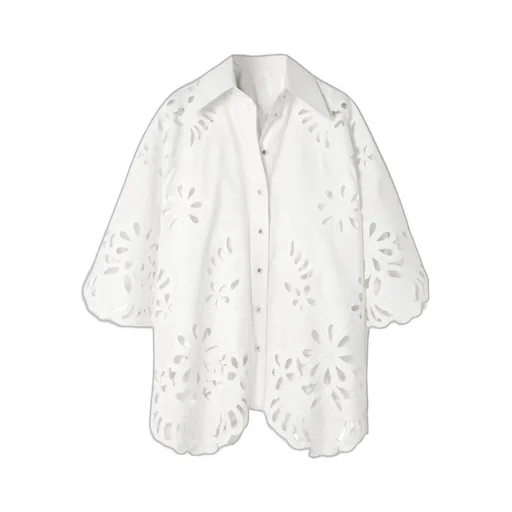Dolce & Gabbana Cut-Out Embroidered Shirt