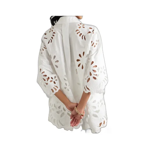 Dolce & Gabbana Cut-Out Embroidered Shirt