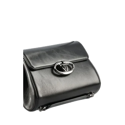 Valentino Logo Plaque Foldover Shoulder Bag