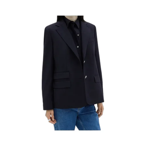 Theory Sleek Flannel Tailored Blazer