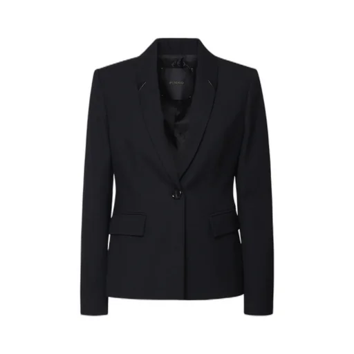 Pinko Single-Breasted Straight Hem Blazer