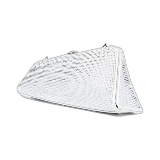 The Attico Long Night Embellished Asymmetric Clutch Bag