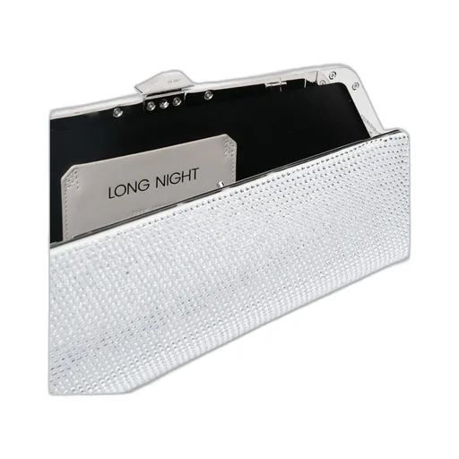 The Attico Long Night Embellished Asymmetric Clutch Bag