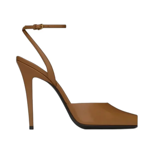 Saint Laurent La Scandale Square Open Toe Sandals