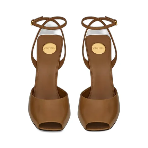Saint Laurent La Scandale Square Open Toe Sandals
