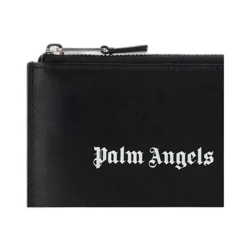 Palm Angels Logo Printed Zipped Wallet