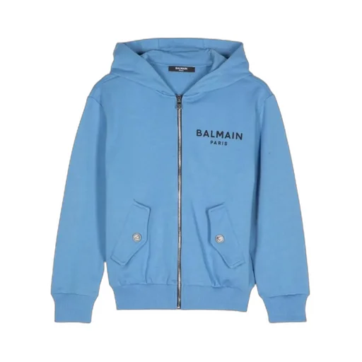 Logo Print Cotton Zip-Up Hoodie