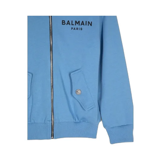 Logo Print Cotton Zip-Up Hoodie