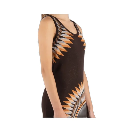 Paco Rabanne Graphic Printed Sleeveless Maxi Dress
