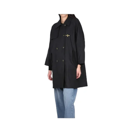 Fay Double-Breasted Straight Hem Boxy Coat