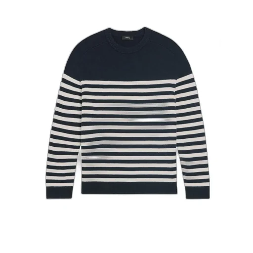Theory Striped Crewneck Knit Sweater