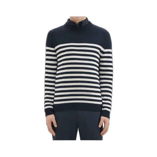 Theory Striped Crewneck Knit Sweater