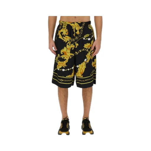 Versace Jeans Couture Barocco-Printed Knee-Length Track Shorts
