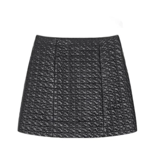 Patou High Waist Quilted Shell Mini Skirt