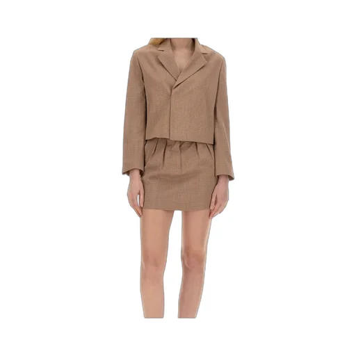 Alysi Cropped Check Jacket