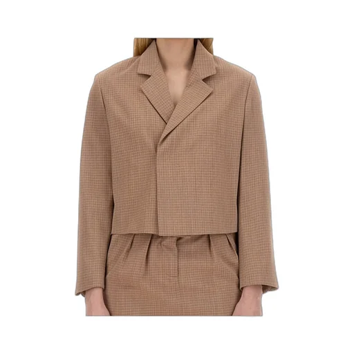 Alysi Cropped Check Jacket