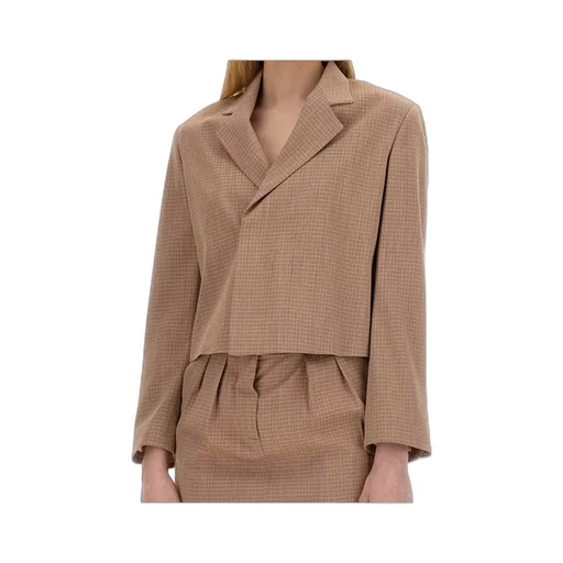 Alysi Cropped Check Jacket