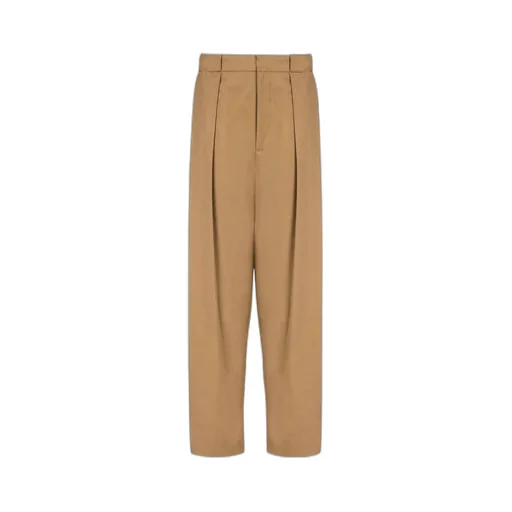 Pleated Cotton Trousers