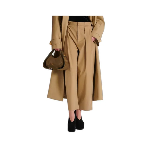 Pleated Cotton Trousers