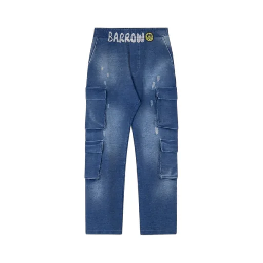 Barrow Logo Printed Cargo Jeans