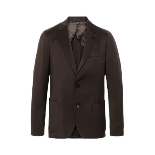 Brooch-Logo Appliqué Blazer