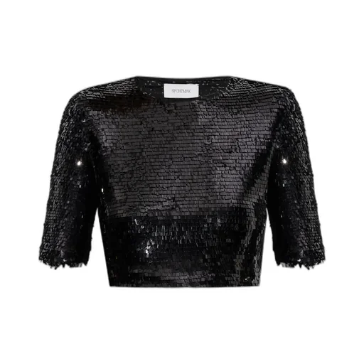 Sportmax Vongola Sequinned Cropped Top