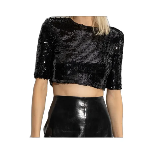 Sportmax Vongola Sequinned Cropped Top